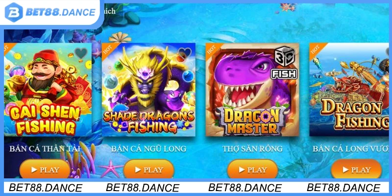 Kho game đa dạng thể loại bắn cá